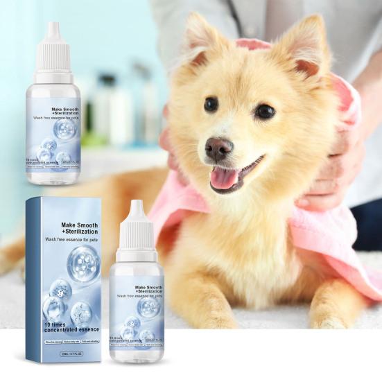 20ML Pet Cleaning Essence Portable Natural Ingredients Water-free Cat Hair Care Essence