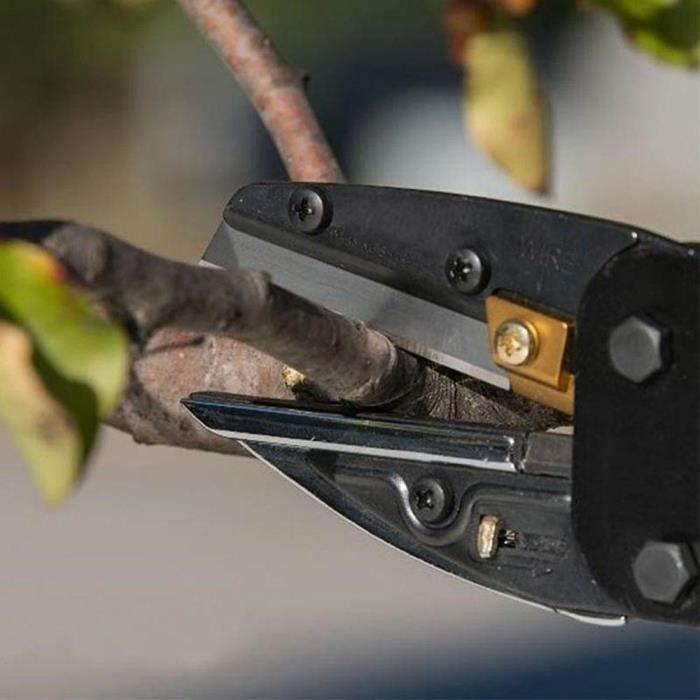 LEEGOAL Ciseaux de jardin Multifonction pour couper branches et fil 3 en 1