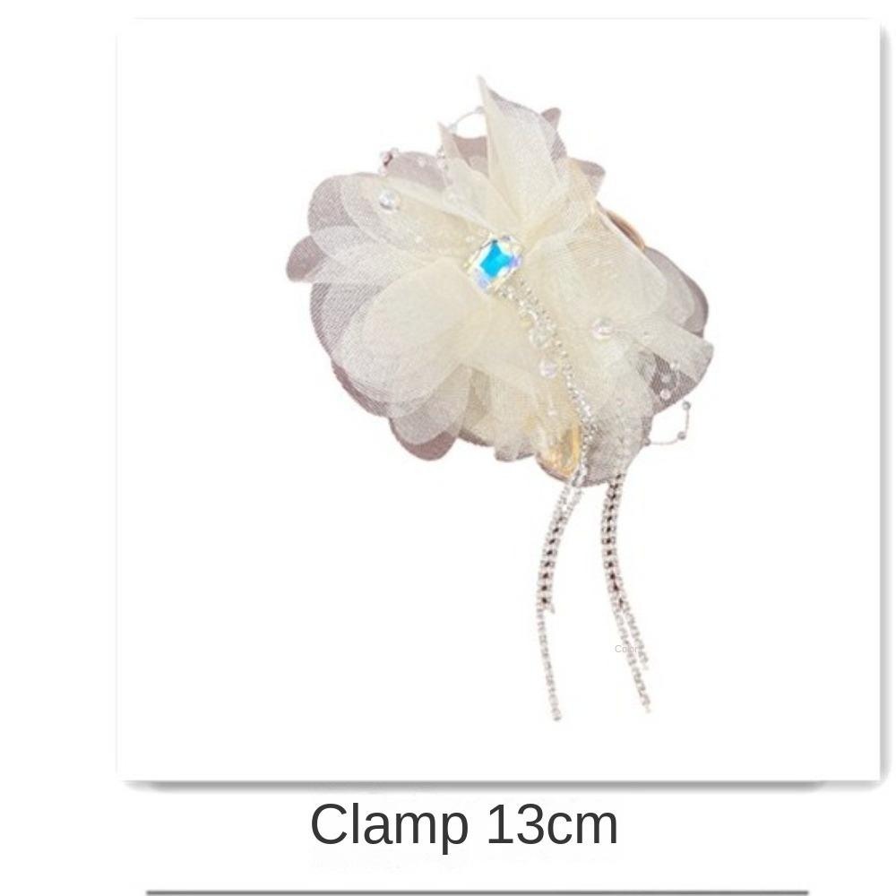 Tassel Grasping Clip Flower Pearls Crab Hair Clips Shark Clip  for Women Girls Hair Accessories