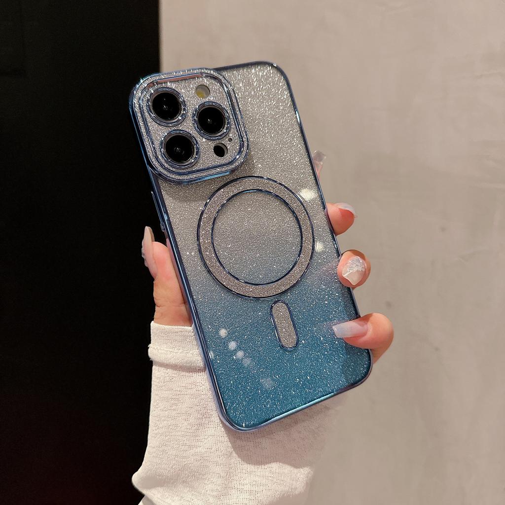 Verlauf Blitzpulver Magnetische Saugkraft Geeignet für Apple 16 Handyhülle IPhone 15 Diamant Linsenfolie 14 Transparent 13 Schutzhülle