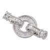 ZHUKOU Hooks for jewelry making women bracelet jewellery making supplies Cubic zirconia connectors jewelry materials VK197