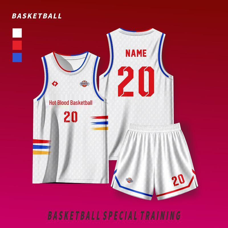 American Style Moisture-Wicking Basketball Uniform Set - Customizable Team Sportswear