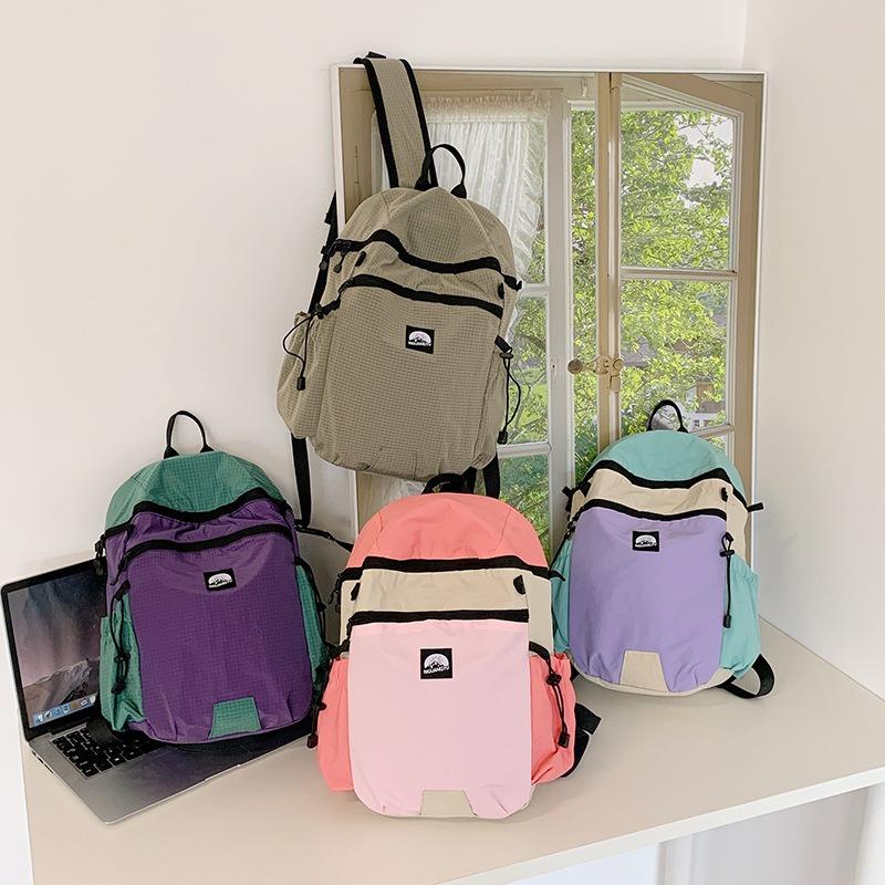 Niche Contrasting Colors, Large-capacity Student Schoolbags, New Travel Leisure, Simple Shoulder Travel