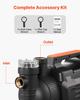 Electronic Shallow Well Jet Pump, 1300W, 4800 L/H Maximum Flow Rate, PP Garden Well Jet Pump with 8 m Suction Height, Intelligent Electronic Control,