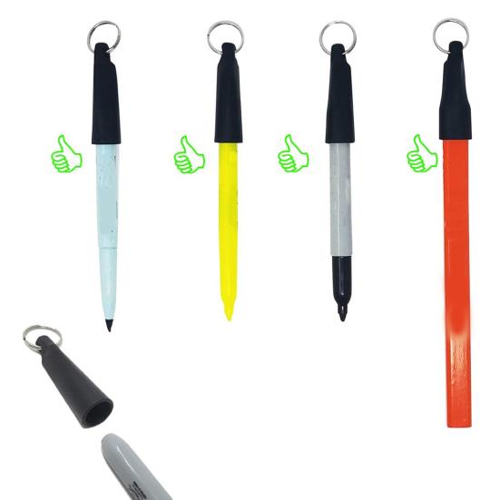 Mosquetão retrátil para caneta única, clipe anti-perda, metal, fácil instalação, carretel de caneta retrátil para marcadores