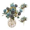 2 Pieces Artificial Flowers, Realistic Flowers, Fake Flowers, Bouquet, Flowers That Will Not Wither, Interior Party, Carnations, Blue
