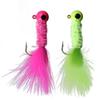 25-Piece Box Set: Five-Color Chicken Feather Lead Head Hooks (1g, 2g, 3.5g)