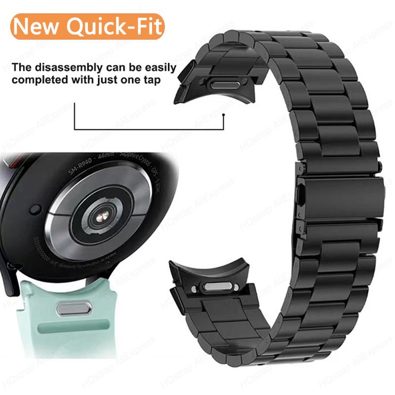 Correa de Acero Inoxidable de Titanio para Samsung Galaxy Watch 6 Classic 43 47mm 40/44mm Correa para Galaxy Watch 6 5 4 Pulsera sin Espacios
