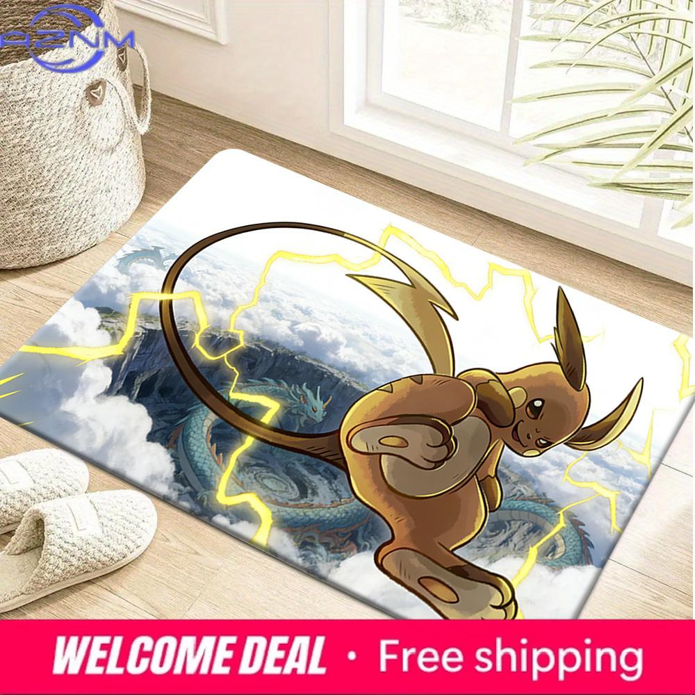 

Raichu with Lightning and Dragon Print Non-slip Doormat, Soft Absorbent Floor Rug for Home Decor 40cm x 60cm