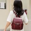 Fashionable Pu Leather Women's Backpack Large Capacity For Casual Travel