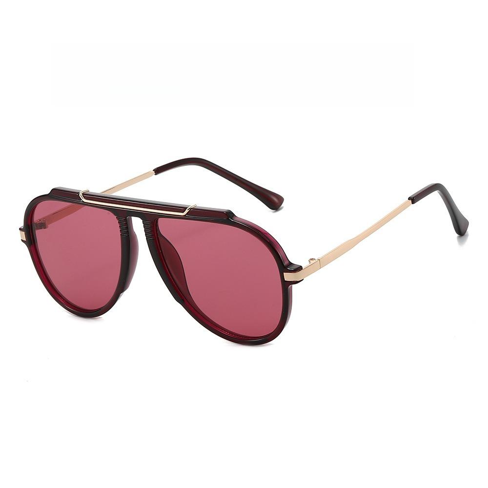 Oversized Retro Aviator Sunglasses for Women Men Trendy Gold Metal Sun Glasses Pilot Gradient Shades