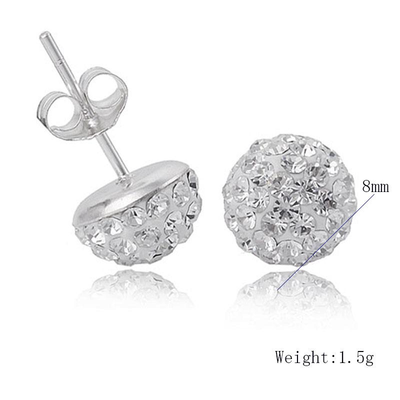 Modeschmuck Ohrringe Für Frauen 316L Edelstahl Ohrringe Kristallkugel Ohrringe Einzelhandel und