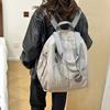 Solid Color Nyl 2026 New Product Student Backpacks Zipper Popular Casual Shoulder Bag  Soft Versatile Commuting Handbag
