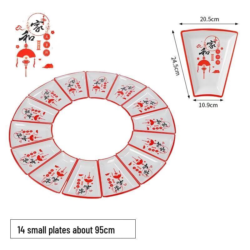 JINGRX Family Dinnerware Set with Rotating Platter