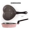 Neoflam Ceramic Nonstick Heart Egg Pan, Pink