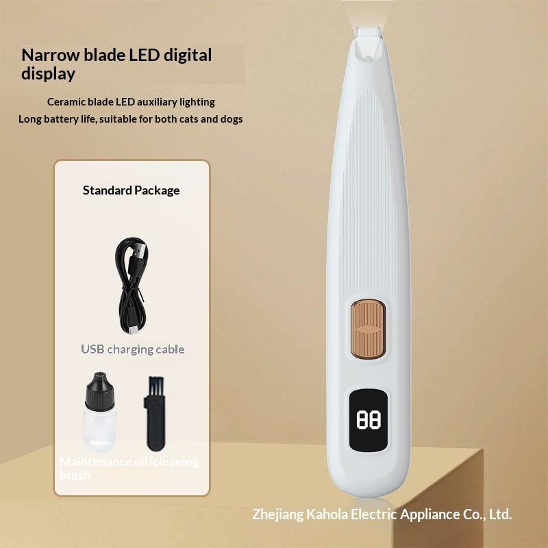 Cat Foot Shaving Hair Dogs Foot Shaving Hair Rechargeable LED Light Waterproof Hair Shaving Foot Shaving Hair Pet Electric Clipper Electric Clipper