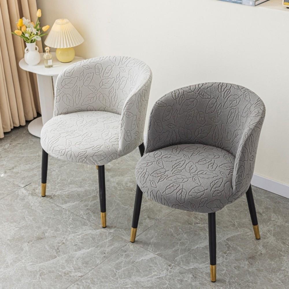 Arc-Shaped Curved Armchair Elastic Dining Chair Slipcover Nordic Chair Cover For Home Living Room