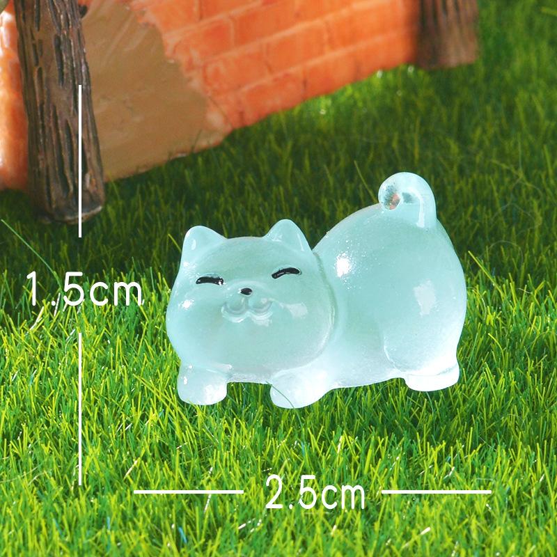 זוהרים, ישבנים מורמים חיות מיקרו-נוף צמחים בעציץ פריטי נוי מכוניות חיות קטנות