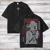 Camiseta Oversize Lavado Ácido Anime Jujutsu Kaisen Suguru Geto Camiseta Anime Hombre Mujer Regalo para Él Camiseta Hombre Camiseta de Algodón Negra