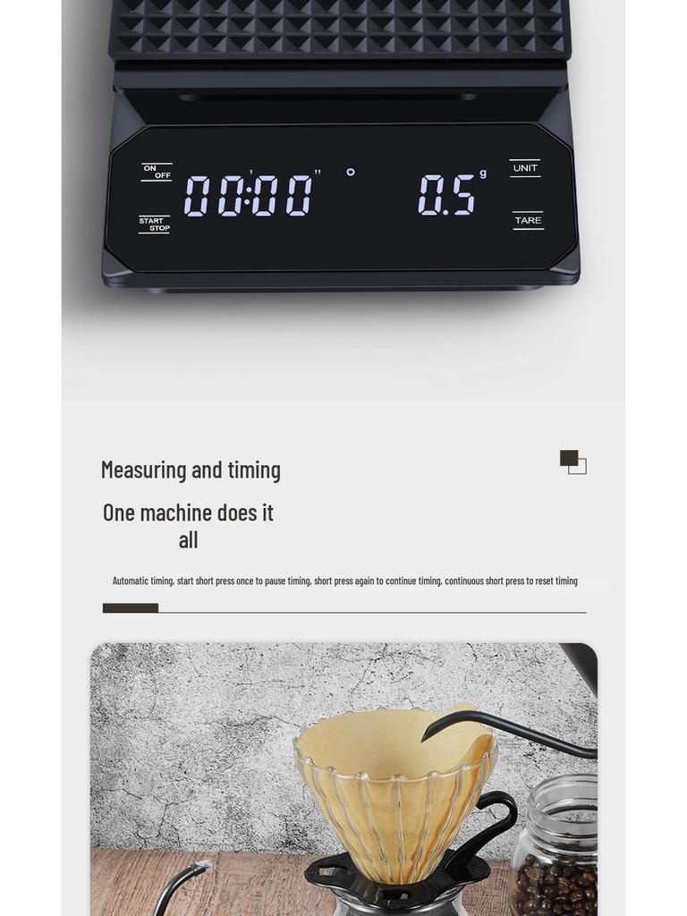 Tiansheng High-Precision Kitchen Scale: Compact Electronic Weigher for Coffee and Baking