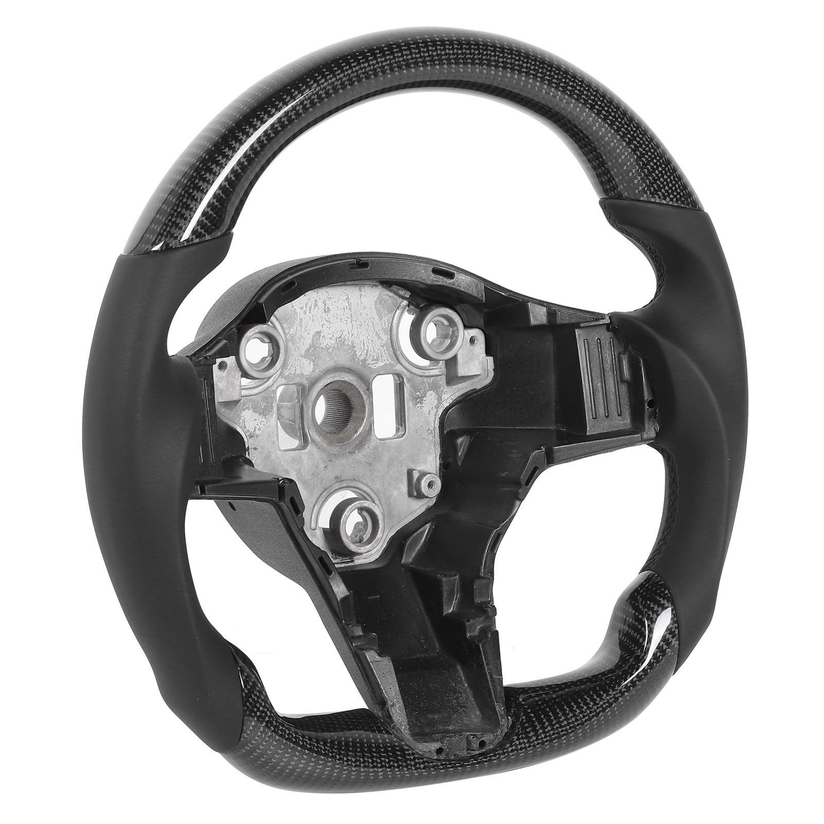 

Рулевое колесо из углеродного волокна, полностью обтянутое кожей Nappa, подходит для Tesla Model 3 20172020