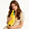 Cojín de Peluche de Plátano Suave Juguete de Fruta Relleno para Niños 35/50cm Largo Abrazable Cojín para Siesta para Sofá Cama Oficina Regalo Divertido para Eventos de Empresa y Amantes del Plátano
