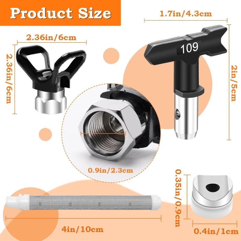 14Pcs Sprayer Tips Airless Paint Sprayer Tips Reversible Sprayer Tip Airless Sprayer Nozzles Tip Paint for Airless Sprays