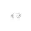 By Hyeres [925 Silver] Tooth Hoop Earrings (Silver) BH7E4B732W9XXX