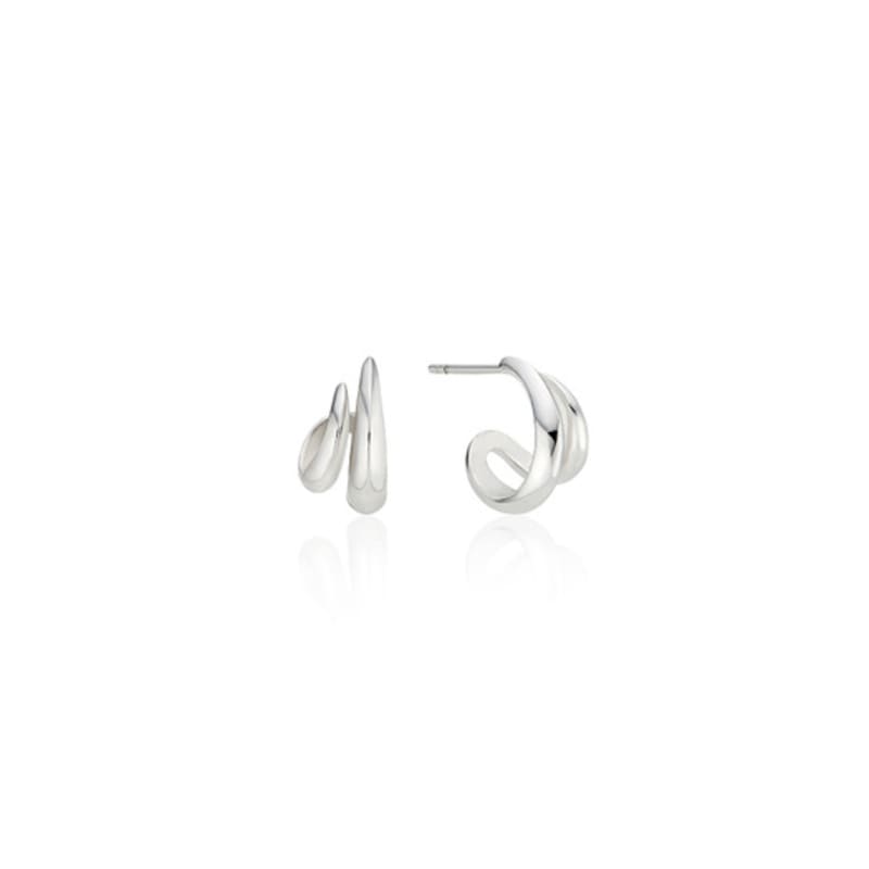 By Hyeres [925 Silver] Tooth Hoop Earrings (Silver) BH7E4B732W9XXX