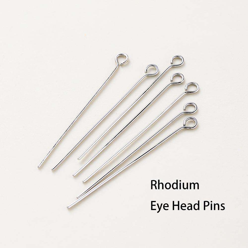 100Pcslot 14K 18K Gold Plated 16-50Mm Ball Head Pins Diy Jewelry Making Findings Brass Metal Flat Head Eye Head Pins Supplies