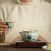 Blue and White Peony Ceramic Teapot