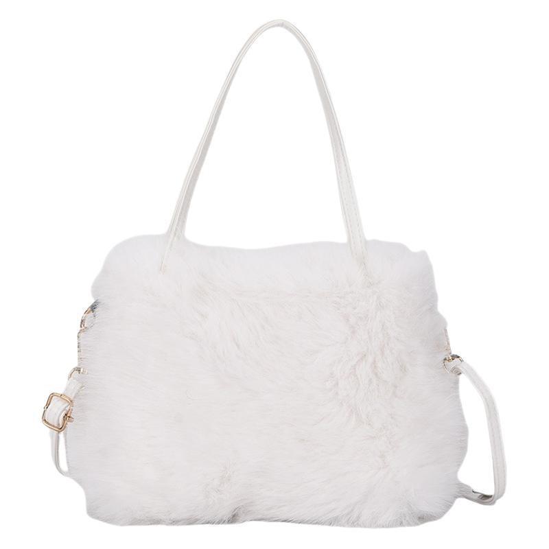Plush Big Bag Women's New Fashion Versatile Handbag Temperament Plush Bag Versatile Fluffy Messenger Bag