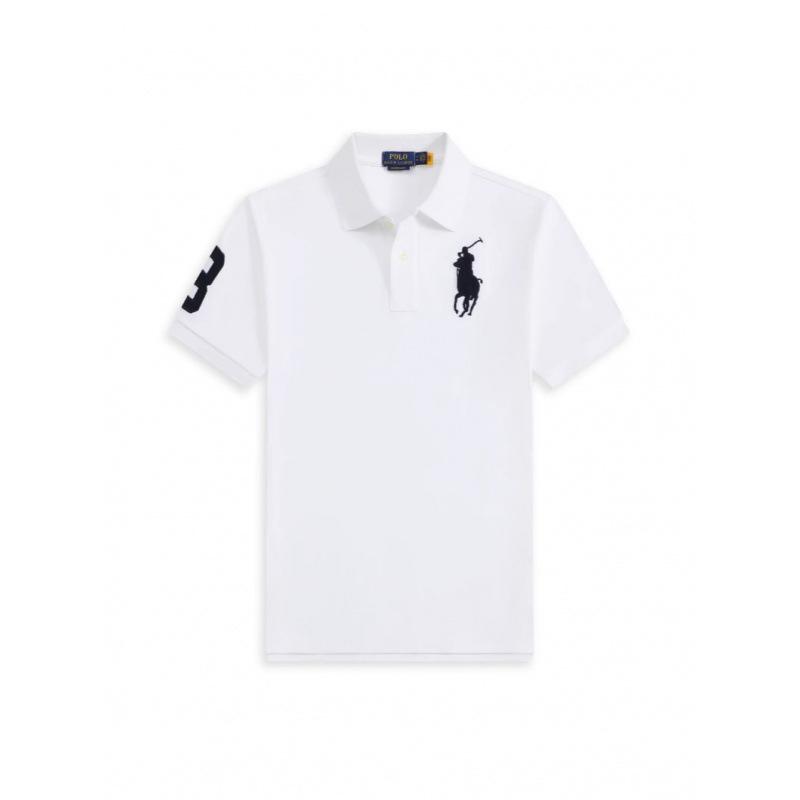 Camisa Polo Masculina com Bordado Big Pony Verão Manga Curta Camiseta Business