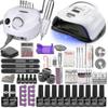 Nail Art Set 120/80/54w UV LED Lampe Gel Nagellack Set Elektrischer Nagelfräser Nail Art Set-_beangle