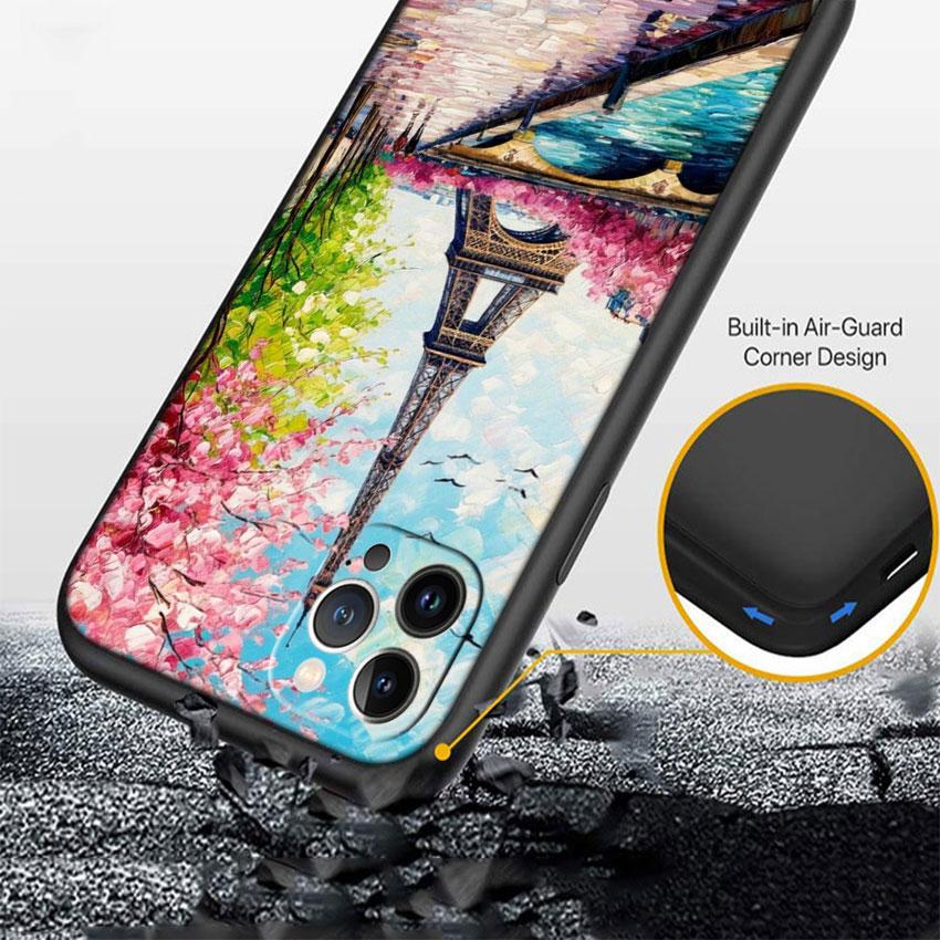 LO81 Paris Eiffel tower Soft Shell Phone Case for Redmi Note 10 11 12 Pro Max 10S 10C 10T 11A 11S 12S 12C