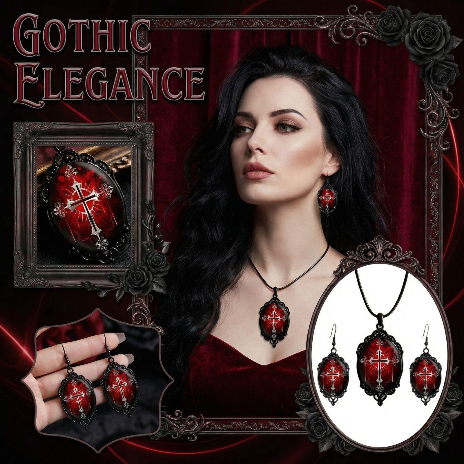 

Vintage Elegance Necklace Earrings Pendant Jewelry One Size