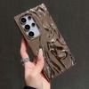 3D Pleated Electroplated Solid Color Drop-Proof Phone Case for Samsung S25 Ultra/S24 Plus/S23