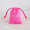 50/100Pcs Personalizd Jewelry Drawstring Flannel Bag Ring Earrings Bracelet Perfume Keychain Cosmetic Packaging Velvet Pouches