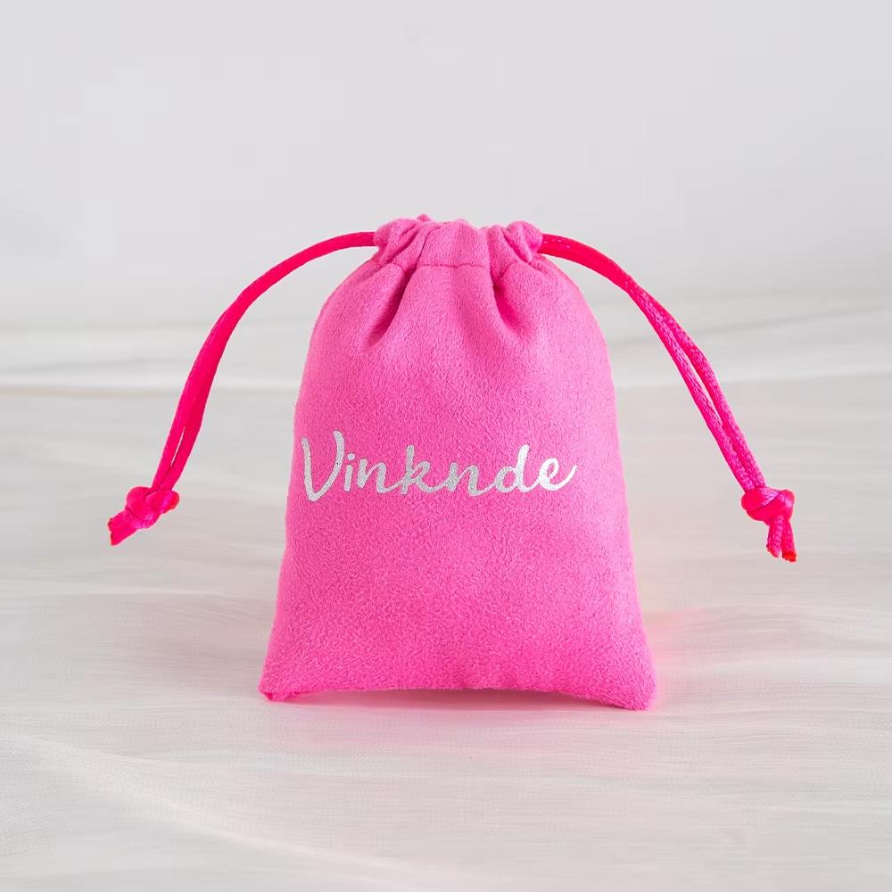 50/100Pcs Personalizd Jewelry Drawstring Flannel Bag Ring Earrings Bracelet Perfume Keychain Cosmetic Packaging Velvet Pouches