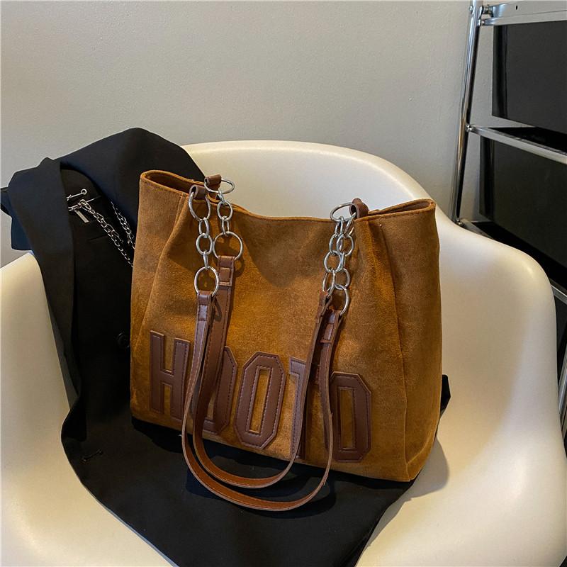 

2025 New Popular Shopping Bag Trendy Fashion Women s Shoulder Bag Large Capacity Simple Handbag Casual Bag Tote Bag коричневый