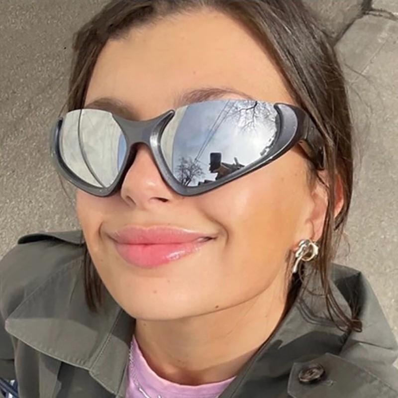 New Y2K Sports Punk Sunglasses Women Designer Rectangle Eyewear Men Luxury Brand Sun Glasses UV400 Protection