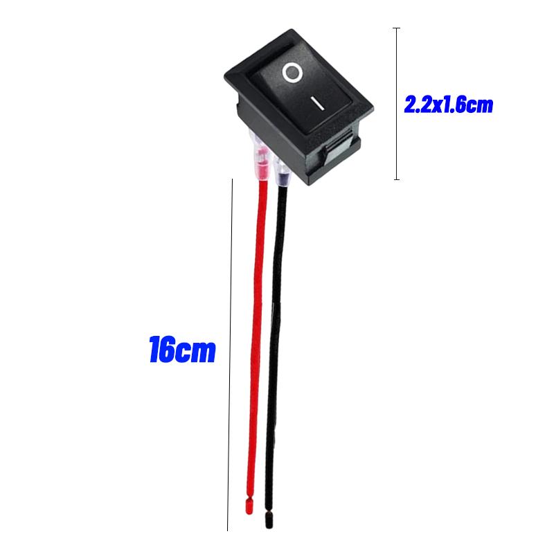 

10/1Pcs Round Rocker Switch ON/Off SPST 2Pin Latching Toggle Switch Snap Boat Car Round Switches Pre-Wired 6A/250V 10A/125V