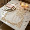 Anti Scald Table Protectors for Home Floral Embroidered Placemat, Heat Insulation Mat with Beads, Decorative Mats Dressing Retro Coaster Wedding
