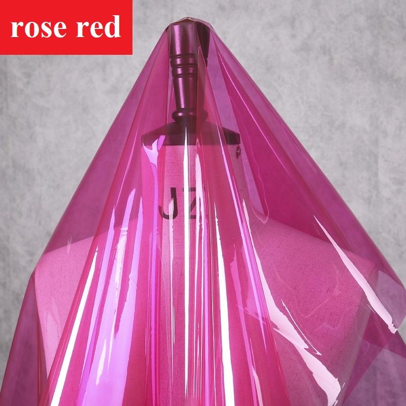 Holographic Clear PVC Vinyl Waterproof Iridescent Transparent TPU Jelly Plastic Fabric Fluorescent Transparent Film for Hair Bow