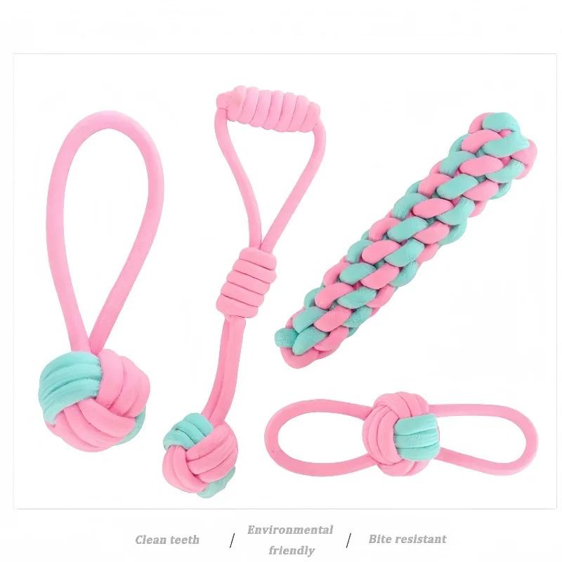 Durable Cotton Rope Ball Dog Toy for Large and Small Dogs Interactive Chew Toy for Aggressive Chewers Bite Resistant