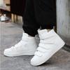 Hot sale Men High Top Skateboard Shoes 2025 Leather Casual Sneakers Men Street Trend Men's White Sneakers zapatillas de hombre
