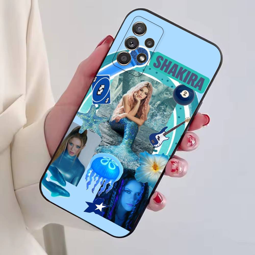 Singer S-Shakira Fashion Phone Case For Samsung S25,S24,S21,S22,S23,S30,Ultra,S20,Plus,Fe,Soft Silicone Black Cover