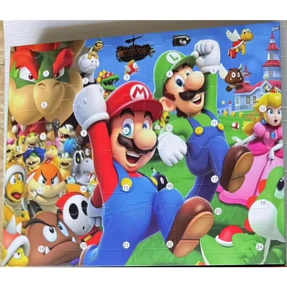 

Календарь Адвента на 24 дня Марио Брос Аниме Мультфильм Рождественский Праздник Обратный Отсчет ПВХ Игрушка Модель Кукла Дети Хэллоуин Подарок Украшение