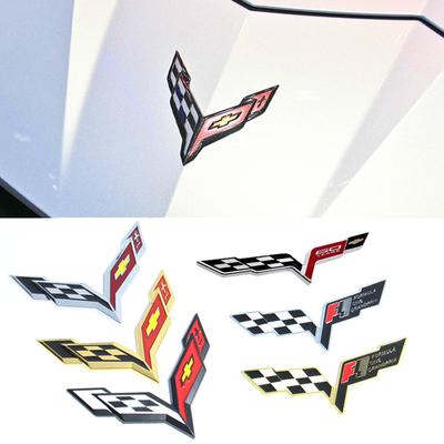 Pro Corvette 60 let Camaro Aveo Cruze Malibu Captiva Trax Niva Captiva 3D kovový znak na blatník zadní kufr Samolepka