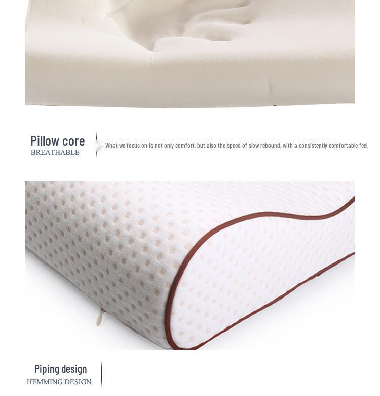 Slow Rebound Memory Foam Cervical Pillow - Air Layer Wave Design for Better Sleep